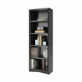 thumbnail image 6 of Corliving Quadra Adjustable 5 Shelf Bookcase, 5 Tier Bookshelf with Open Shelves, Tall Skinny Bookshelf Display Bookshelf Case for Living Room, Bedroom, Home Office, Black, 6 of 8