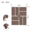 thumbnail image 3 of Holaki 44 pcs 12*12 inch Patio Deck Tiles, Interlocking Decking Tiles, Floor Tile, for Porch Poolside Balcony Backyard, Polypropylene, Brown+Lines Square Panel, 3 of 9