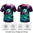 thumbnail image 3 of WHNBCW Funny Wolf Printed T-Shirt Animal Graphic Tee Shirt, 3 of 7