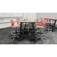 thumbnail image 3 of Olio Designs Lola Drafting Stool, 5 Star Caster Base, Navy, 3 of 6