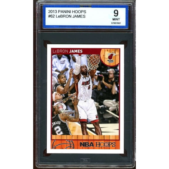 LeBron James Card 2013-14 Hoops #62 ISA 9
