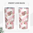 thumbnail image 3 of Pink Circles And Leopard Print Tumbler Travel Coffee Mug With Flip Lid 20 Oz Insulated Tumbler Cup Gift For Father Mother Friend Birthday, 3 of 6