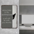 thumbnail image 5 of 8x12 Inch Vintage Highland Cow Metal Sign, Funny Bathroom Wall Art with "Are You Pooping?" Quote, Unique Western Farmhouse Decor for Cow Lovers, 5 of 6