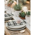 thumbnail image 6 of nqOlkjepod Sage Green Black Plaid Cloth Napkins Set of 4 Reusable Dinner Napkins, Farmhouse Green Black Checkered Cocktail Napkin Washable Table Napkins for Wedding/Holiday Party/Baby Shower 20"x20", 6 of 8