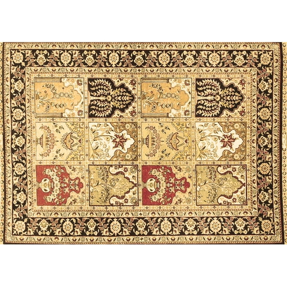 Ahgly Company Indoor Rectangle Persian Brown Traditional Area Rugs, 7' x 9'
