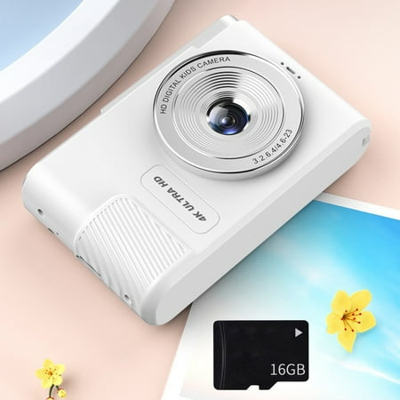 RBCKVXZ School Supplies Kids Camera HD Double Front and Rear Digital Camera Support Video Recording Large Capacity Battery Optical Zoom Comes with a 16G Memory Card White RBCKVXZ School Supplies Kids Camera HD Double Front and Rear Digital Camera Support Video Recording Large Capacity Battery Optical Zoom Comes with a 16G Memory Card White