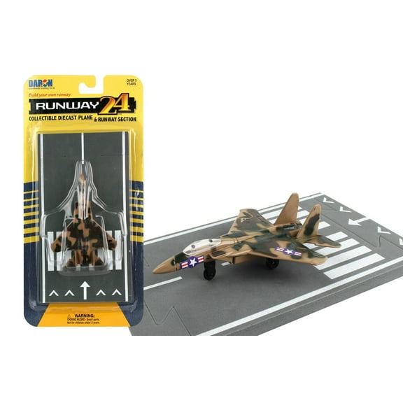 McDonnell Douglas F-15 Eagle Fighter Aircraft Desert Camouflage "US Air Force" w/Runway Diecast Model Airplane by Runway24