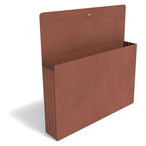 Expanding Wallets Letter Size - 9 1/2x11 Brown Paper File Folders - 3/4" & 3 1/2" Expansion - 10 Pack