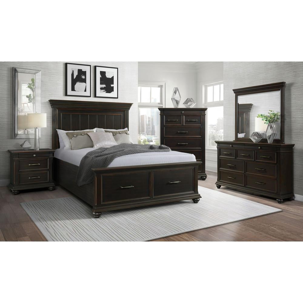 Picket House Furnishings Brooks 9-Drawer Dresser with Mirror in Black