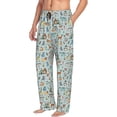 thumbnail image 2 of Yiaed Tribal Animals Print Men's Lounge Pants, Loose PJ Bottoms, Long Pajama Pants for Men-XX-Large, 2 of 5