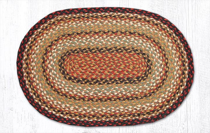 NEW-20"/inches X 30"/inches-CAPITOL EARTH THROW RUGS-Braided Jute-Low shipping 