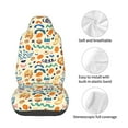 thumbnail image 4 of Wukai Peanuts 8 Full Set Car Seat Covers with Soft Padding Universal Auto Front Seats Protector and Cushion Mat, 4 of 5