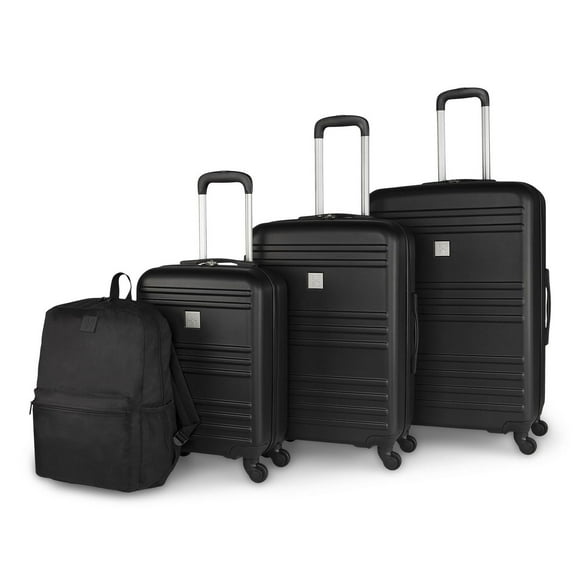 Bondstreet - 4 pcs set : 3 pcs set ABS/PC blend luggage & Polyester Backpack
