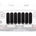 thumbnail image 2 of Insertos de parrilla Hooke Road para Jeep Wrangler JK, color negro mate, 2 of 9