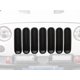 thumbnail image 2 of Insertos de parrilla Hooke Road para Jeep Wrangler JK, color negro mate, 2 of 9