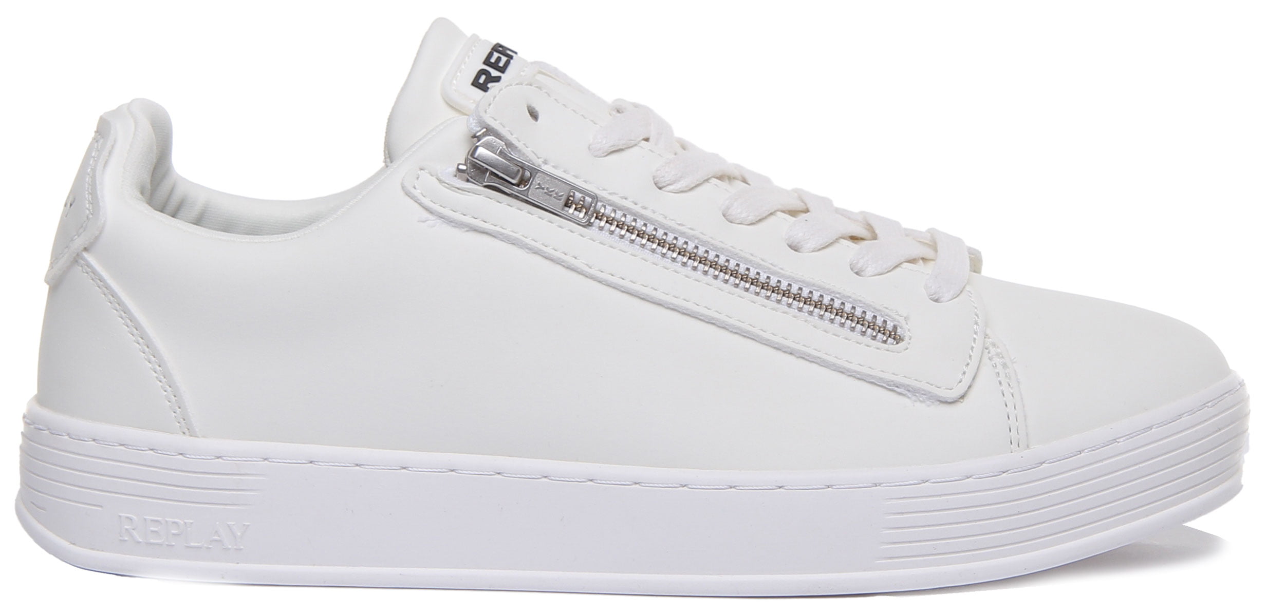 Replay hi top trainer in white