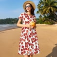 thumbnail image 4 of Vsdgher Robe Maxi Midi Décontractée pour Femmes Été 2025 Manches Courtes Col Rond Robe de Plage, 4 of 6