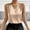 Beige, variant on Sakmal V Neck Tank Tops for Women Slim Fitted Satin Shirts Beige Solid Summer Tank Tops for Women L