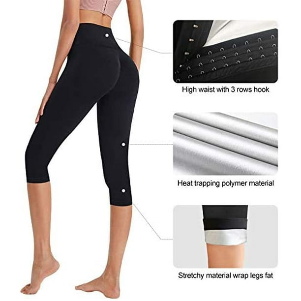GYMSPT Sauna Leggings for Women Sweat Pants High Waist Hot Thermo Slimming  Workout Leggings Gym Yoga Exercise Training Tights Body Shaper at   Women's Clothing store