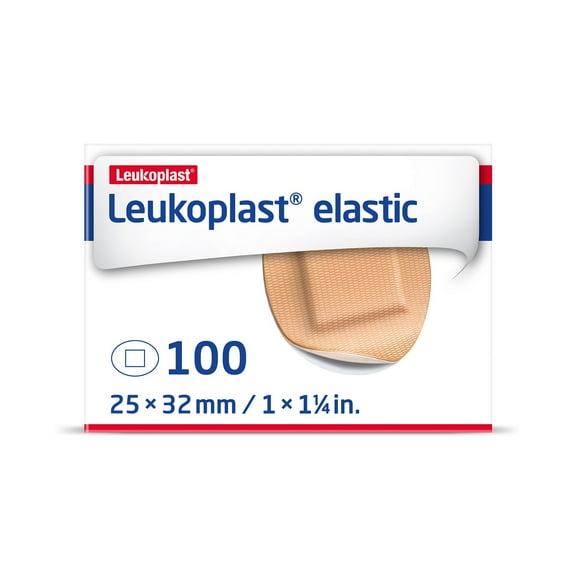 Leukoplast Elastic Tan Cross-Elastic Material Adhesive Bandage Sterile 1-1/4 Inch Diameter 100 per Box