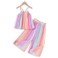 thumbnail image 5 of Caqnni Toddler Girl Clothes Summer Girls Clothing Sets Girl Stuff T-shirt Shorts 2pcs Sets Gifts… 2Pcs Summer Playwear Beach Outfits 7-8 Years,Blue, 5 of 9