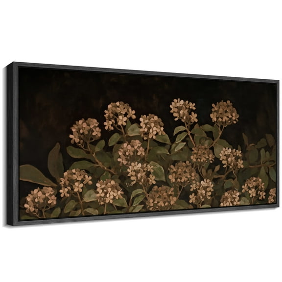 Large Framed Canvas Print Abstract Modern Wall Art Decorative Ready to Hang Painting for Living room Bedroom - 60"x30" Black Frame