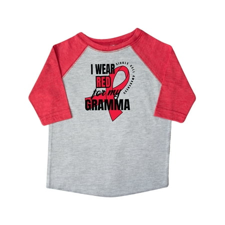 

Inktastic Sickle Cell Awareness I Wear Red For My Gramma Gift Toddler Boy or Toddler Girl T-Shirt