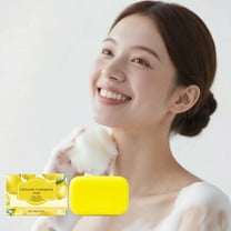 Lemon Soap with Lemongrass, Gently Cleanses and Removes Dead Skin Cells, Moisturizing Bar for All Skin Types, Fresh and Refreshing Aroma, Ideal for Daily Bathing and Whole Family Use,100g