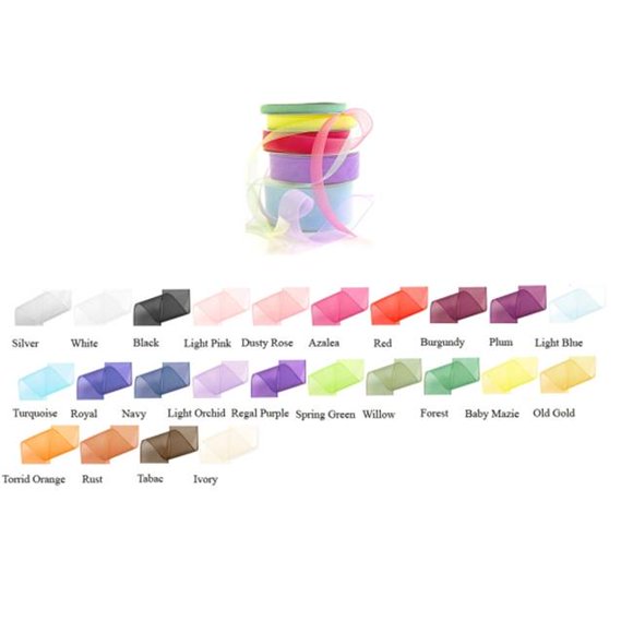 Papilion R072070230158100Y Ruban en Chiffon Transparent.88 Po 100 Yards - Quartz