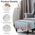 thumbnail image 6 of Xixirimido Butterfly Vibrant Flowers Pattern Ottoman Cover Rectangle Stretch Footrest Stool Cover for Storage Ottoman, Foot Stool Slipcover Protector with Nonslip Elastic Bottom, Small, 6 of 7