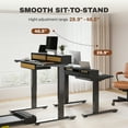 thumbnail image 6 of FunniHomi Electric Standing Desk for Home Office, 55"x24" Adjustable Sit Stand Desk with Drawers, Monitor Shelf & Memory Presets, Ergonomic Black Workstation, 6 of 9