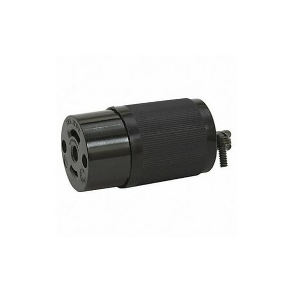 Hubbell Wiring Device-Kellems Mdgt LckCon,Strt;15 A;Black,Nyl,ML-2R HBL7593