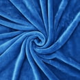 thumbnail image 4 of Exclusivo Mezcla Large Flannel Fleece Velvet Plush Throw Blanket - 50" x 70" (Cobalt Blue), 4 of 7