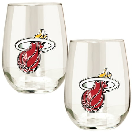 - Miami Heat Stemless Wine Glass Set - No Size
