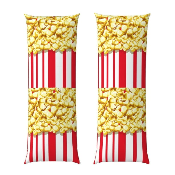 Balery Popcorn Funda Protectora para Almohada Corporal de Algodón Hipoalergénico con Cierre(55 x 21 pulgadas), Almohadas No Incluidas