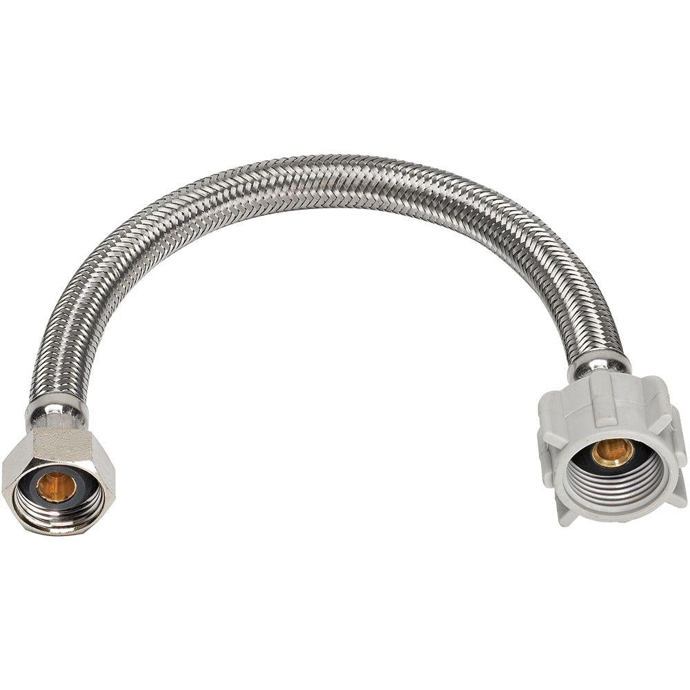 723312121 Toilet Connector, Stainless Steel, 1/2 FIP x 7/8 Ballcock