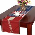 thumbnail image 1 of YUSDECOR North Dakota State Rusty Metal Sign with USA Flag Table Runner Home Decor for Home Kitchen Dining Wedding Party 16x72 Inch, 1 of 2