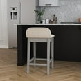 thumbnail image 2 of Hillsdale Furniture Maydena Wood Counter Height Stool, Distressed Gray, 2 of 14