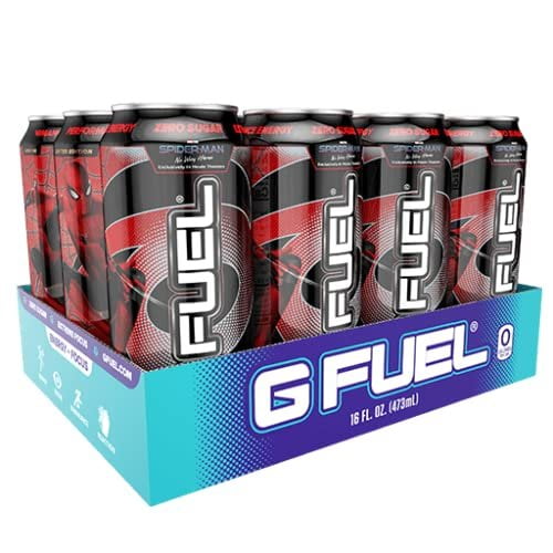 G Fuel, Sugar Free Energy Drink, Spiderman Radioactive Lemonade Red and