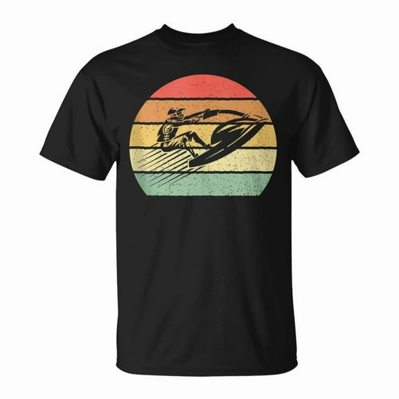 SR Novelty Jetski Vintage Seadoo Watercraft Grunge Sunset T-shirt