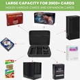 thumbnail image 2 of Boîte de Rangement pour Cartes à Collectionner 2000+ Cartes contre l'Humanité Expansions/magic The Gathering/Cah TCG MTG Commander/Yugioh/Football/Topps Sports Cartes de Collection - Noir, 2 of 4