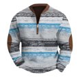 thumbnail image 1 of Ediodpoh Fall and Winter Men's 3D Printed Half Zip Sweatshirt Mens Sweatshirt Blue XXL, 1 of 3