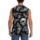 thumbnail image 4 of Balery Skull bird bat spider Camisetas sin mangas para hombre, absorbe la humedad y protege contra el mal olor.-Small, 4 of 7