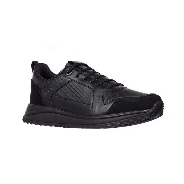 Tenis Negros Moda Casual Hombre Tipo Piel Cómodos negro 28 What's Up 024C0E