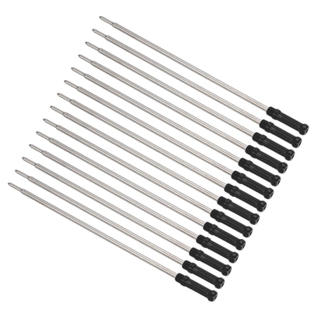 Uxcell 1mm Pen Ink Refills, 12 Pcs 4.6" Ballpoint Refill Medium Point Metal Compatible Replaceable Replacement for Retractable Pen Writing Office, Blue