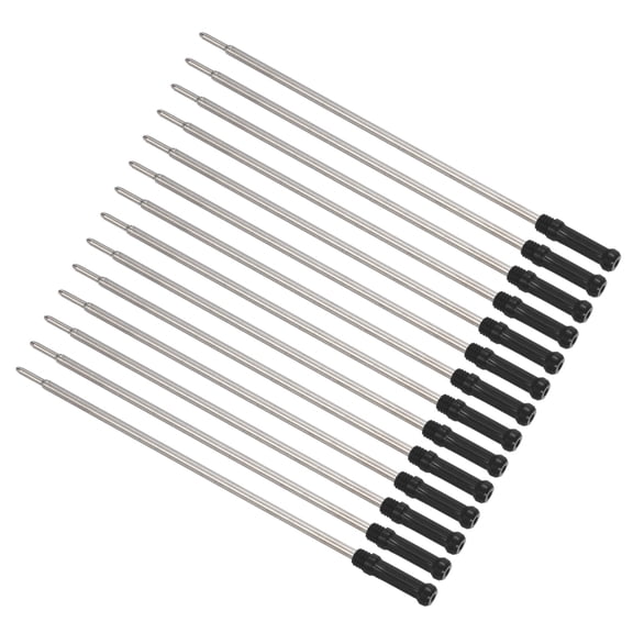 Uxcell 1mm Pen Ink Refills, 12 Pcs 4.6" Ballpoint Refill Medium Point Metal Compatible Replaceable Replacement for Retractable Pen Writing Office, Blue