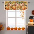 thumbnail image 6 of Valances for Windows Autumn Black Pumpkin Sunflower Rod Pocket Short Curtain for bathroom living room bedroom Orange Buffalo Plaid 1 Panel 54x18in, 6 of 9