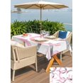 thumbnail image 4 of Outdoor Tablecloth with Umbrella Hole and Zipper, Pink Grey Rectangle Table Cloth 54x80 Inch Waterproof Tablecloth, Geometric Circle Modern Abstract Simple Art Picnic Table Cover for Patio Camping, 4 of 7