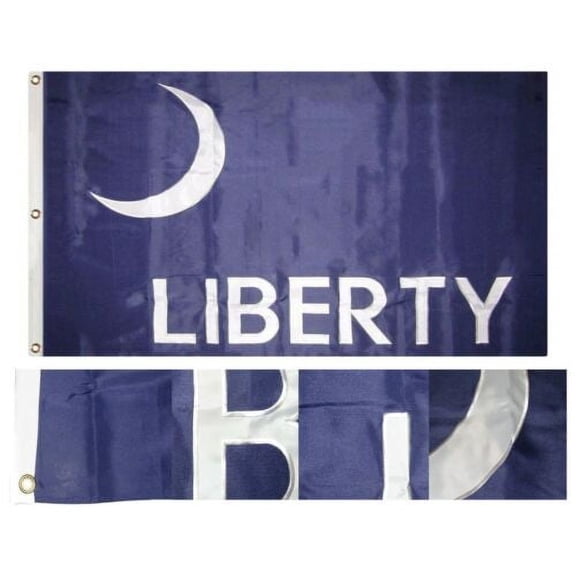 5x8 Embroidered Sewn Ft Fort Moultrie Liberty Moon Nylon Flag 5'x8' Grommets