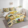 thumbnail image 3 of Castle Fairy Pig Cow Rooster 7-Piece Queen Bedding Set for Preppy Child, 3 of 7